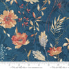 29" End of Bolt - Sandalwood Meadow Indigo Blue Floral Fabric - 44380 - Moda Fabrics Quilting Cotton Fabric