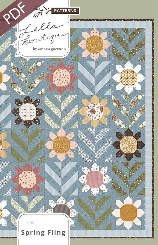 Spring Fling Quilt PATTERN LB-194 - Lella Boutique - Moda Fabrics - INSTRUCTIONS Only - Fat Quarter Friendly