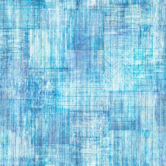 Into The Woods Texture Blender 30840 Blue B - QT Fabrics - Lines Shabby Rustic - Quilting Cotton Fabric