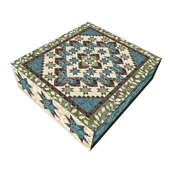 SALE Expressions Batiks Decorator Jewel Boxed Quilt Kit KTBT-1023 - Riley Blake Designs - Box Pattern Fabric - Quilting Cotton Fabric