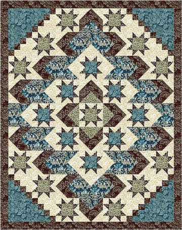 Expressions Batiks Decorator Jewel Boxed Quilt Kit KTBT-1023 - Riley Blake Designs - Box Pattern Fabric - Quilting Cotton Fabric
