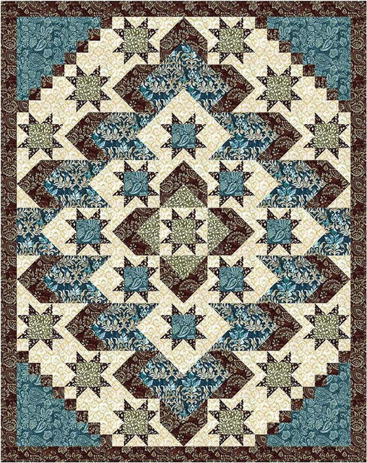 DEAL Expressions Batiks Decorator Jewel Boxed Quilt Kit KTBT-1023 - Riley Blake Designs - Box Pattern Fabric - Quilting Cotton Fabric