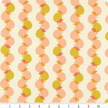 Juicy Fruit Stripe Shell Yellow Peaches Oranges Fabric RS0090 - Moda Quilting Cotton Fabric