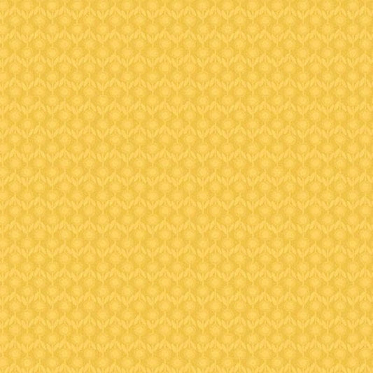 Bee Beary Happy Tonal Flower Blender 31678 Butterscotch S - QT Fabrics - Floral Leaf Leaves - Quilting Cotton Fabric