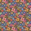 Bee Beary Happy Floral 31676 Brown A - QT Fabrics - Flowers Blossoms Leaf Leaves - Quilting Cotton Fabric
