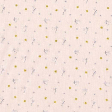 SALE Peter Pan - Tink - Blush - Sarah Jane for Michael Miller - Pink METALLIC SPARKLE Tinkerbell - Quilting Cotton Fabric
