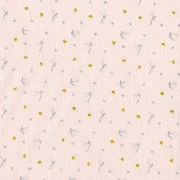 SALE Peter Pan - Tink - Blush - Sarah Jane for Michael Miller - Pink METALLIC SPARKLE Tinkerbell - Quilting Cotton Fabric