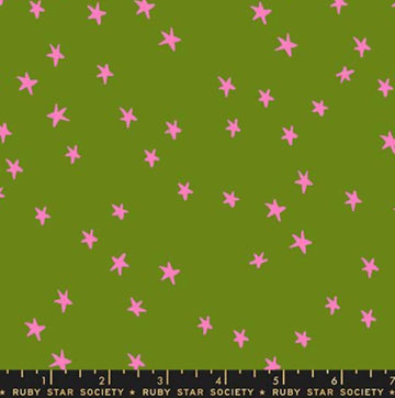 Starry New Blender Stars RS4109 Sprout - Moda Fabrics - Small Scattered Novelty Stars - Ru- Star - Quilting Cotton Fabric