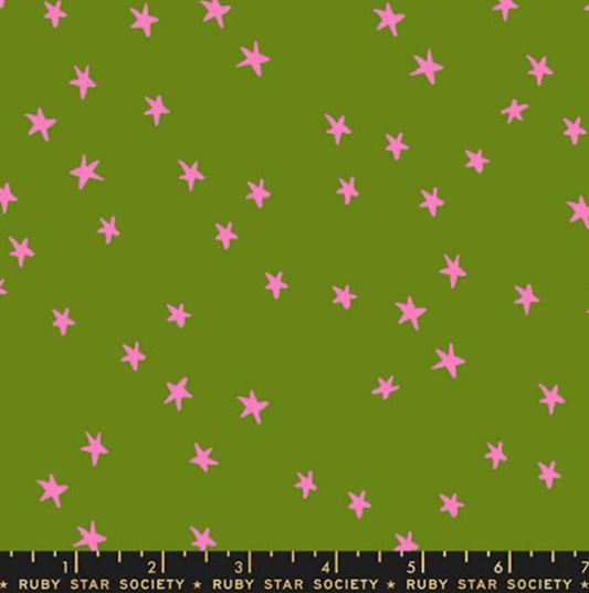 Starry New Blender Stars RS4109 Sprout - Moda Fabrics - Small Scattered Novelty Stars - Ru- Star - Quilting Cotton Fabric