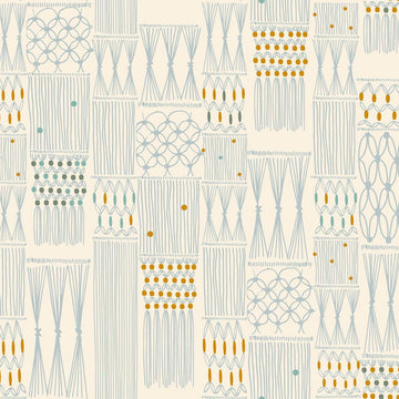 SALE Calathea Macrame RS5185 Natural - Moda Fabrics - Wall Hang Retro Knots Ropes - Ru- Star - Quilting Cotton Fabric