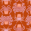 Calathea Planties RS5182 Cayenne - Moda Fabrics - Potted Plants Leaf Leaves - Ru- Star - Quilting Cotton Fabric