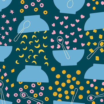 SALE Egg & Friends Flying Cereal RS3091 Galaxy - Moda Fabrics - Geometric - Ru- Star Society - Quilting Cotton Fabric