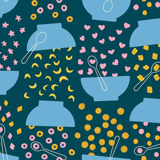 SALE Egg & Friends Flying Cereal RS3091 Galaxy - Moda Fabrics - Geometric - Ru- Star Society - Quilting Cotton Fabric