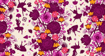 Hello Alice Floral RS2121 Shell - Moda Fabrics - Flowers Blossoms Leaf Leaves - Ru- Star - Quilting Cotton Fabric