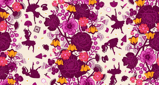 Hello Alice Floral RS2121 Shell - Moda Fabrics - Flowers Blossoms Leaf Leaves - Ru- Star - Quilting Cotton Fabric