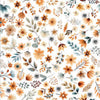 Sugar, Spice, Everything Nice Small Floral 31601 White Z - QT Fabrics - Flowers Leaf Leaves - Quilting Cotton Fabric