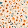 Sugar, Spice, Everything Nice Small Floral 31601 Light Peach C - QT Fabrics - Flowers Leaf Leaves - Quilting Cotton Fabric