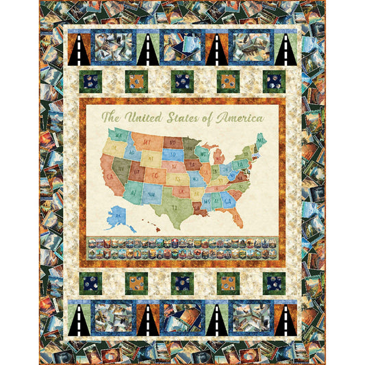SALE Hit the Highway Quilt PATTERN - Swirly Girl Designs - QT Fabrics - Instructions Only - On The Road Again - Advanced Beginner - Pieced