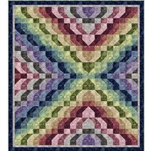 SALE Vibrant Ripples Quilt PATTERN - QT Fabrics - Instructions Only - Vibe 45" - Pieced Pattern