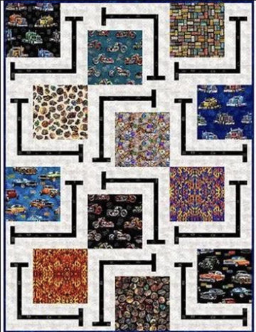 SALE Heavy Metal Quilt PATTERN - Morris Creative Group - QT Fabrics - Automobiles - Instructions Only