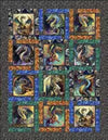 DEAL Block Talk Digital Quilt Top - Swirly Girls - Dragon Fyre - QT Fabrics - Digital Quilt Top - Quilting Cotton