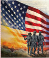 American Honor The Three Soldiers Panel PD17096 - Riley Blake Designs - DIGITALLY PRINTED - Flag War Patriotic - Quilting Cotton Fabric
