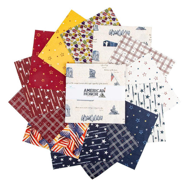 SALE American Honor Layer Cake 10" Stacker Bundle 10-17090-42 - Riley Blake Designs - 42 piece Precut Pre cut - Quilting Cotton Fabric