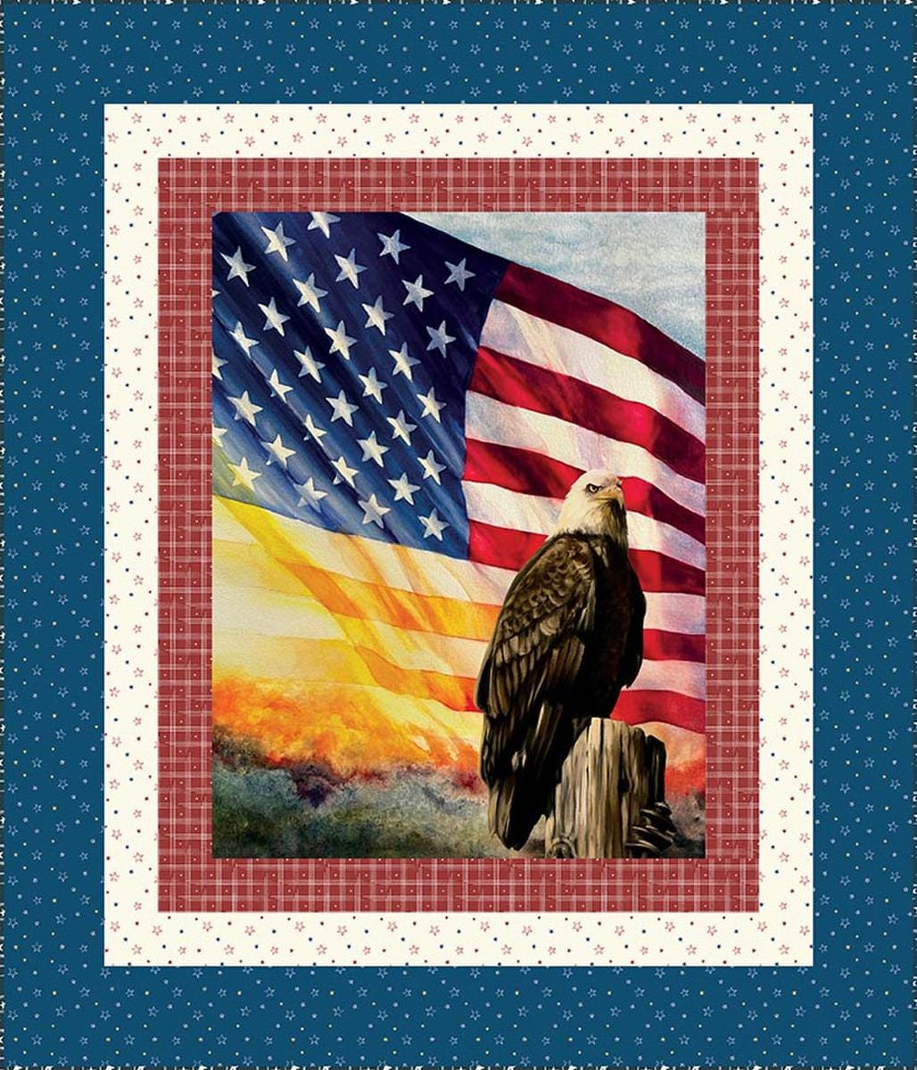 SALE American Honor Panel Boxed Quilt Kit - Riley Blake Designs - Patr ...