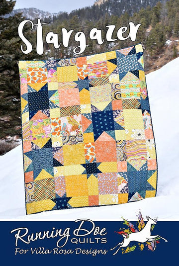 Stargazer Quilt PATTERN P147 - Villa Rosa Designs - Riley Blake Designs - Instructions Only - Stars Squares Quick Easy