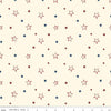 Image of American Honor Stars Cream quilting cotton fabric by Vicki Gifford for Riley Blake Designs. Features stars on a cream background. Cute Little Fabric Shop