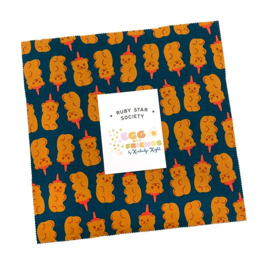 Egg & Friends Layer Cake 10" Stacker Bundle RS3106LC - Ru- Star - Moda Fabrics - 42-Piece Precut  - Quilting Cotton Fabric