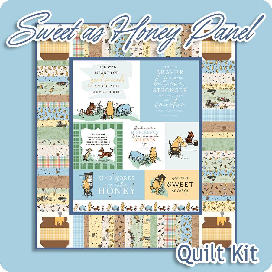Winnie the Pooh Sweet as Honey Panel Quilt Kit KT-17000 - Riley Blake Designs - Box Quilt Kit Pattern - Quilting Cotton Fabric
