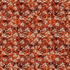 Image of Sugar, Spice, Everything Nice Geo Flower Paprika quilting cotton fabric by Morris Creative Group for QT Fabrics. Features flowers on an orange background. Cute Little Fabric Shop