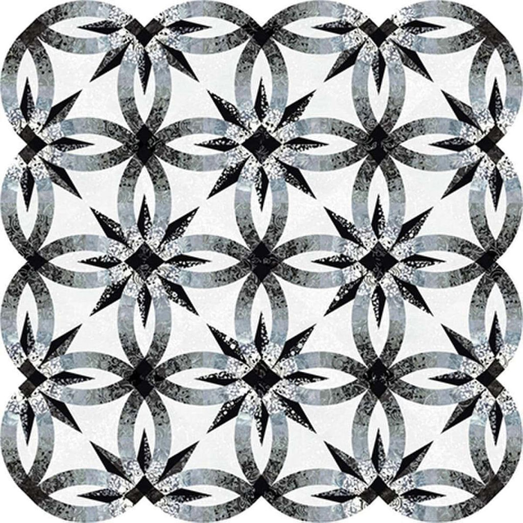 Expressions Batiks Achromatic Wedding Star Quilt Boxed Kit KTBT-1006 by Quiltworx - Riley Blake Designs - Quilting Cotton Fabric