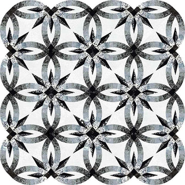 Expressions Batiks Achromatic Wedding Star Quilt No Box Kit KTBT-1006 - Quiltworx - Riley Blake Designs - Quilting Cotton Fabric