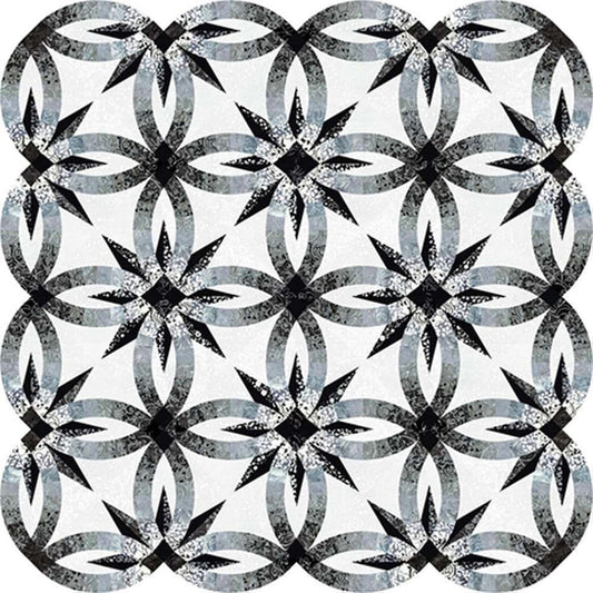 Expressions Batiks Achromatic Wedding Star Quilt No Box Kit KTBT-1006 - Quiltworx - Riley Blake Designs - Quilting Cotton Fabric