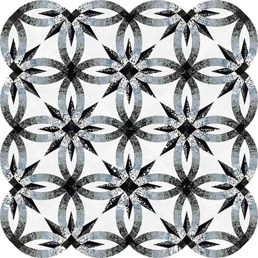 Expressions Batiks Achromatic Wedding Star Quilt No Box Kit KTBT-1006 - Quiltworx - Riley Blake Designs - Quilting Cotton Fabric