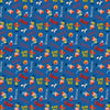 CLEARANCE Ladder Co. 1 Emergency Call DDC10584 Cobalt - Michael Miller - Text Dogs Firefighters Ladder Company One - Quilting Cotton Fabric