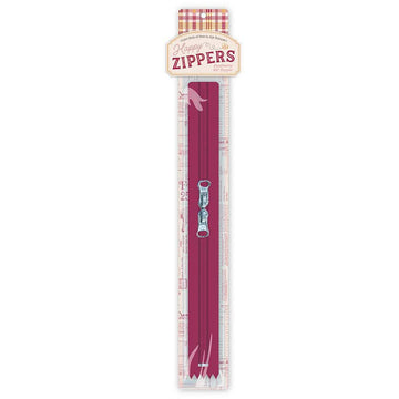 SALE Lori Holt 22" Happy Zipper ST-46805 Jazzberry - Riley Blake Designs - Individually Packaged Dark Red with Two Zipper Pulls