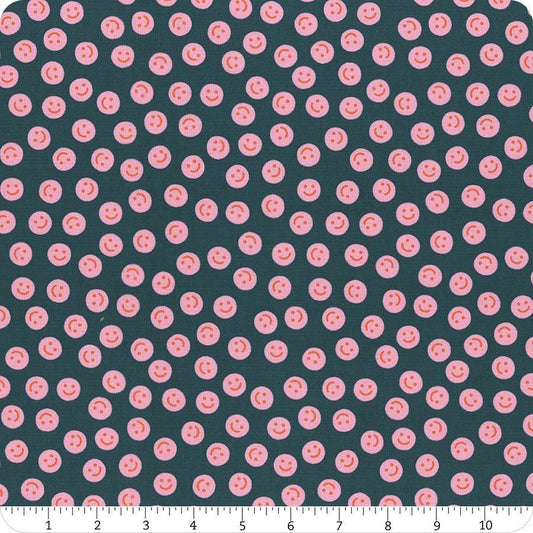Egg & Friends Smiley RS3094 Galaxy - Moda Fabrics - Happy Face - Ru- Star Society - Quilting Cotton Fabric