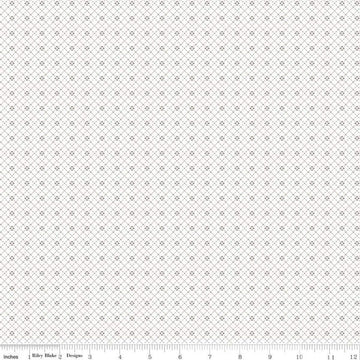 Bee Plaids Crossroads Pebble Brown Lined Fabric - C12037 - Lori Holt Riley Blake Quilting Cotton Fabric