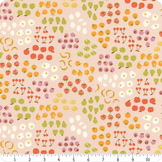 Egg & Friends Fruit RS3093 Vintage Pink - Moda Fabrics - Berries Apples - Ru- Star Society - Quilting Cotton Fabric