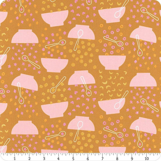 SALE Egg & Friends Flying Cereal RS3091 Honey - Moda Fabrics - Geometric - Ru- Star Society - Quilting Cotton Fabric