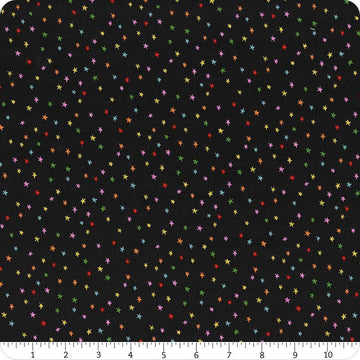 Mini Starry New Blender Stars RS4110 Vivid Rainbow - Moda Fabrics - Small Scattered Novelty Stars - Ruby Star - Quilting Cotton Fabric