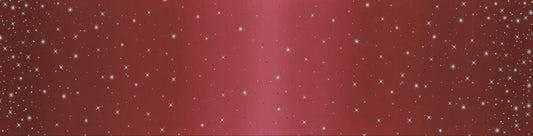 SALE Ombre Fairy Dust METALLIC 10871 Burgundy - Moda - Light to Darker Red with Silver SPARKLE Stars - Quilting Cotton Fabric