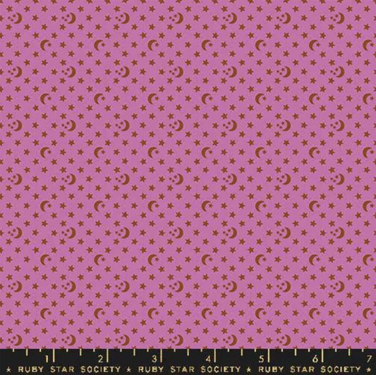 Ooh Lucky Lucky Stars RS4118 Heliotrope - Moda Fabrics - Celestial Moon Ditsy - Ru- Star Society - Quilting Cotton Fabric