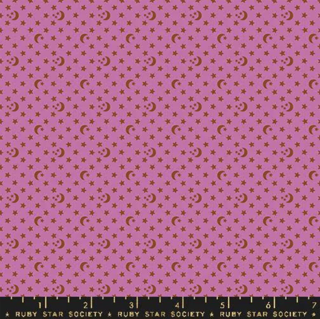 Ooh Lucky Lucky Stars RS4118 Heliotrope - Moda Fabrics - Celestial Moon Ditsy - Ruby Star Society - Quilting Cotton Fabric