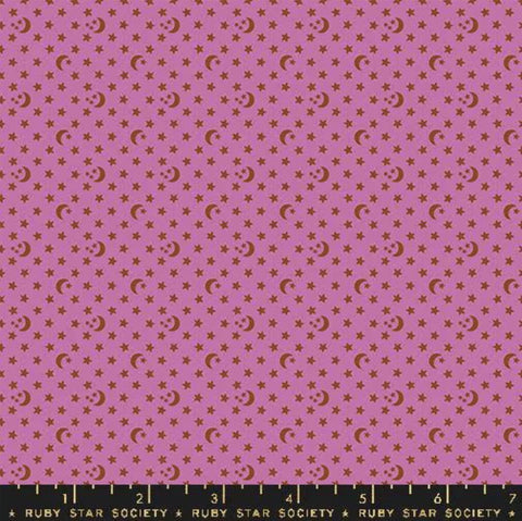 Ooh Lucky Lucky Stars RS4118 Heliotrope - Moda Fabrics - Celestial Moon Ditsy - Ruby Star Society - Quilting Cotton Fabric