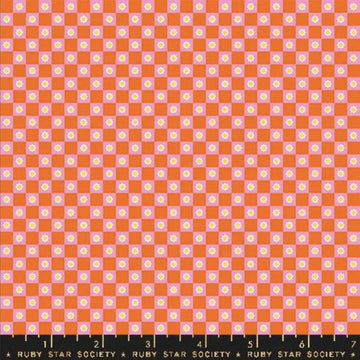 Animal Animal Check RS5169 Goldfish - Moda Fabrics - Flower Checkered Gingham Retro Checkers - Ru- Star Society - Cotton Fabric