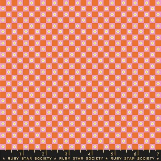 Animal Animal Check RS5169 Goldfish - Moda Fabrics - Flower Checkered Gingham Retro Checkers - Ru- Star Society - Cotton Fabric